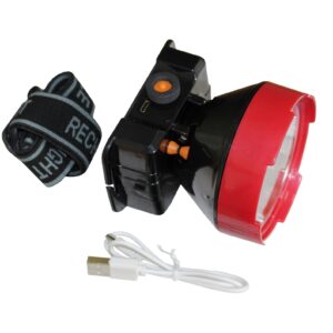 Налобний ліхтар LED HL6 5W 6500K 3/10H 100/300L bat: 3,7V 2A IP53 Red/Black