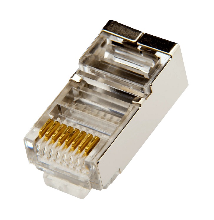 Роз'єм RJ458P8C FTP для кабеля кат.5Е 1 Роз'єм RJ458P8C FTP для кабеля кат.5Е