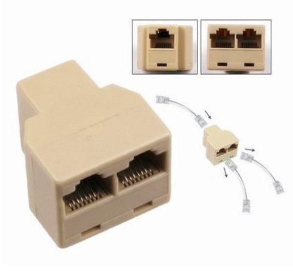 Прохідний адаптер кат.5e UTP, тип RJ45+2-RJ45 1 Прохідний адаптер кат.5e UTP, тип RJ45+2-RJ45