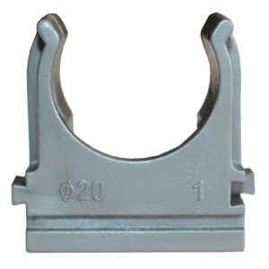 Кріплення кліпса для гофри d 20 сіре (пак/100шт)