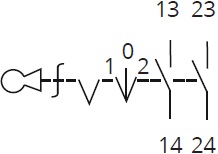 Перемикач XB2-BG33 1NO+1NO "I-0-II" з ключем, центер 3 Перемикач XB2-BG33 1NO+1NO "I-0-II" з ключем, центер - Зображення 3