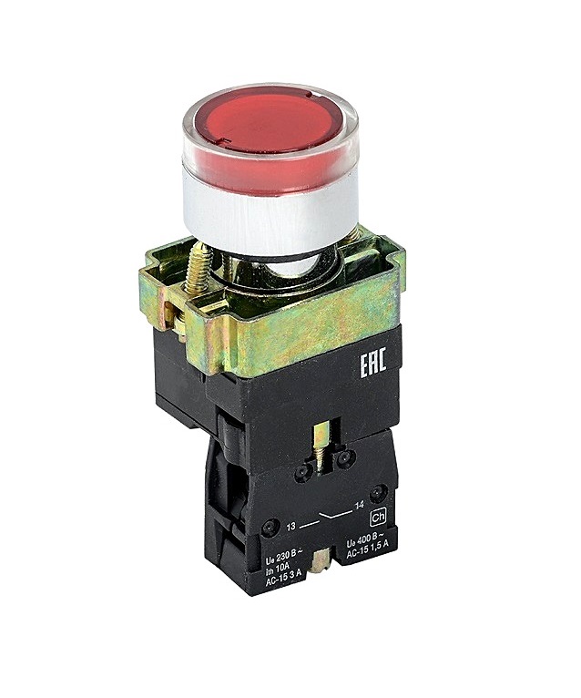 Кнопка XB2-BW3461 1NO з підсвічуванням, червоний 1 Кнопка XB2-BW3461 1NO з підсвічуванням, червоний