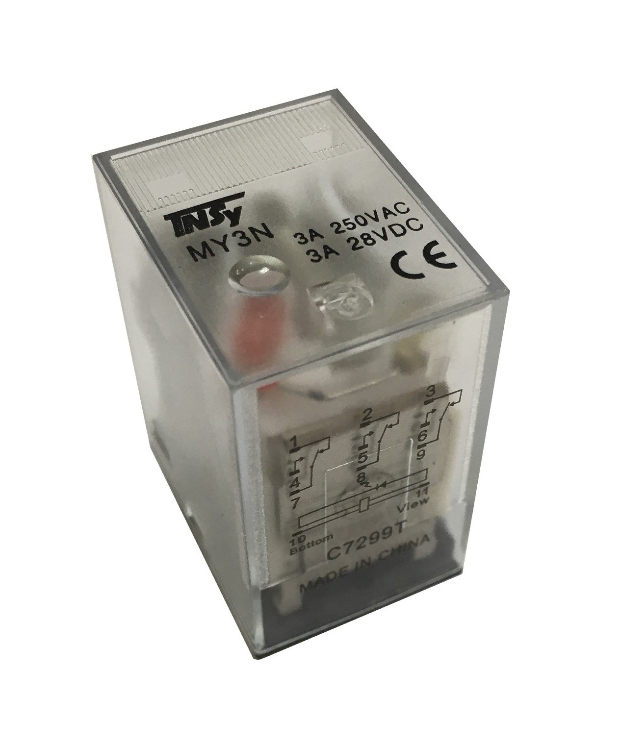 Реле проміжне РП23-MY3 3А 24АС LED 3p 1 Реле проміжне РП23-MY3 3А 24АС LED 3p