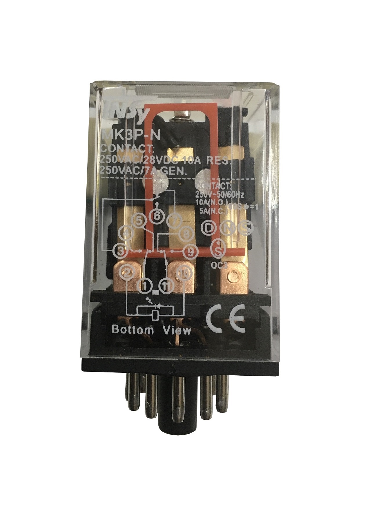 Реле проміжне РП3к3-MK3P 10А 24DС LED 3p 1 Реле проміжне РП3к3-MK3P 10А 24DС LED 3p