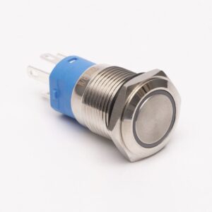 Кнопка металева КНМ-16-FJ-E 220V 1NO1NC, Червоний