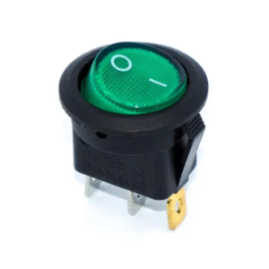 KCD1-8-101N G/B 220V  Перемикач 1 клав,круглий зелений з підсвічуванням