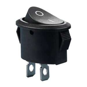 KCD1-9-101 B/B 220V Перемикач 1 клав, овал, чорний