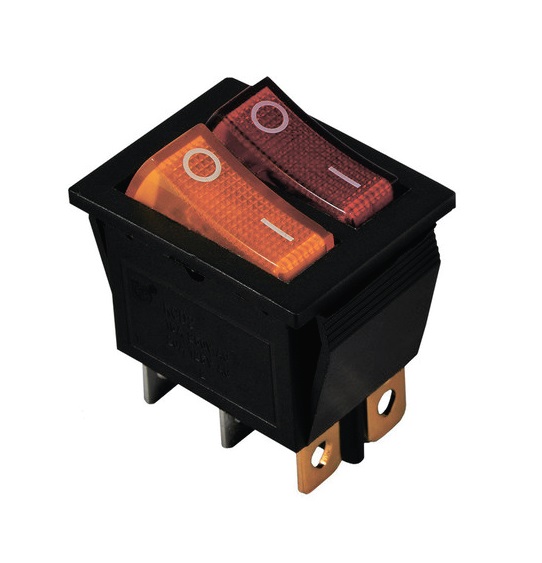 KCD2-2101N Y+R/B 220V Перемикач 2 клав, жовтий+червоний з підсвічуванням 1 KCD2-2101N Y+R/B 220V Перемикач 2 клав, жовтий+червоний з підсвічуванням