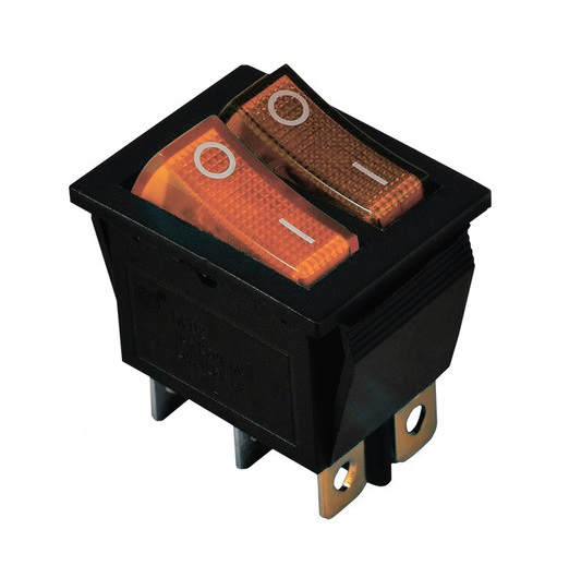 KCD2-2101N Y+Y/B 220V Перемикач 2 клав, жовтий+жовтий з підсвічуванням 1 KCD2-2101N Y+Y/B 220V Перемикач 2 клав, жовтий+жовтий з підсвічуванням