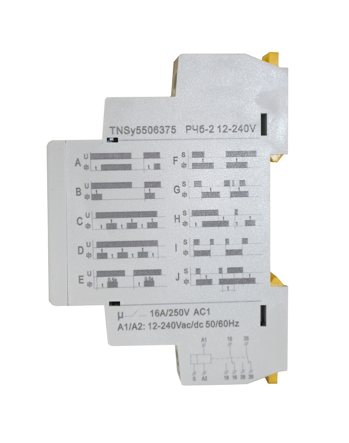 Реле часу РЧб-2 12-240V AC/DC (2C/Ox16A_AC1) 10 функцій 4 Реле часу РЧб-2 12-240V AC/DC (2C/Ox16A_AC1) 10 функцій - Зображення 4
