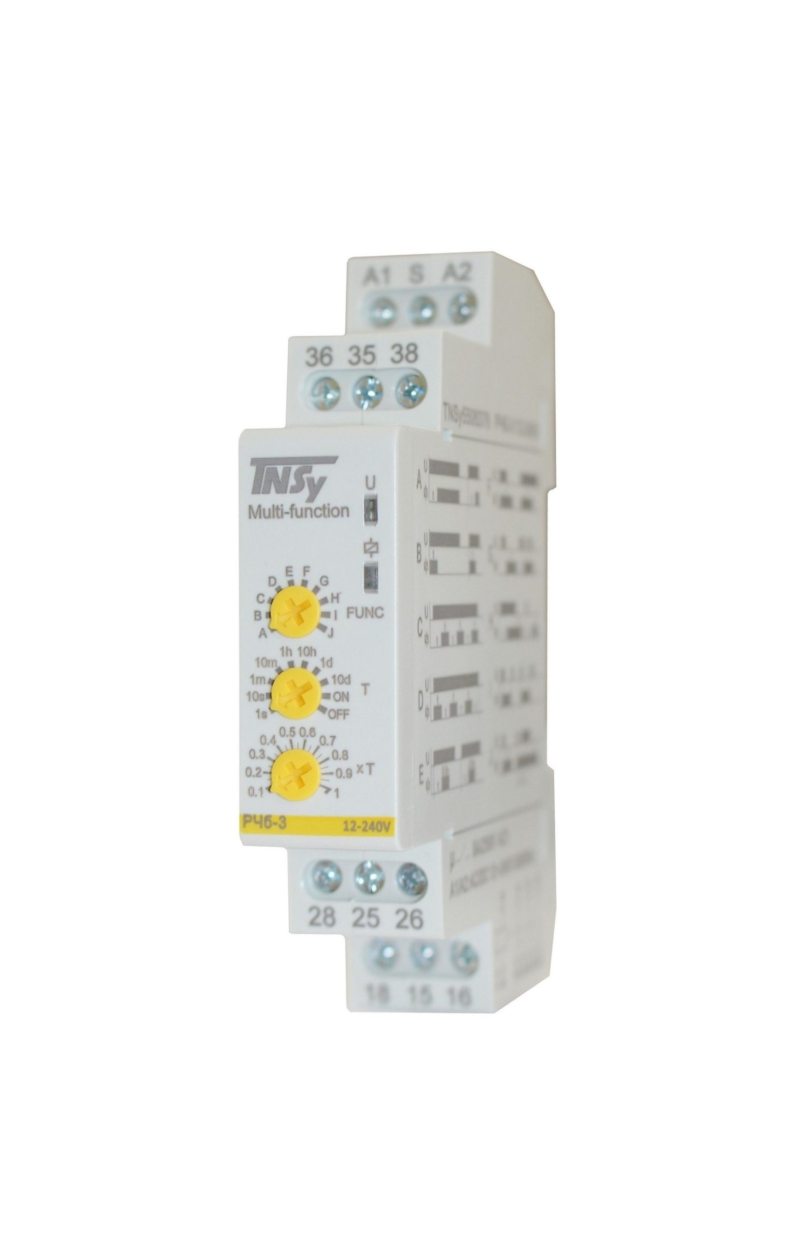 Реле часу РЧб-3 12-240V AC/DC (3C/Ox8A_AC1) 10 функцій 2 Реле часу РЧб-3 12-240V AC/DC (3C/Ox8A_AC1) 10 функцій - Зображення 2