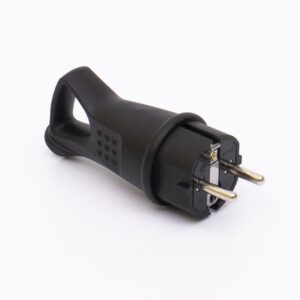 Вилка каучукова пряма з вухом 411 2Р+РЕ IP44 LEE