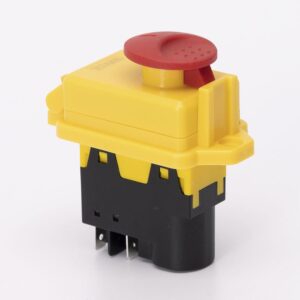 Пускова електромагнітна кнопка ESSB-61YC 4pin, жовта рамка TAKEL