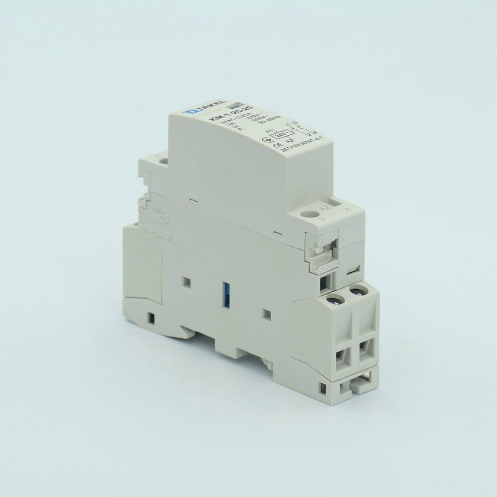 Контактор модульний КМ-1-25-20 25А 2NO 24В AC TAKEL 2 Контактор модульний КМ-1-25-20 25А 2NO 24В AC TAKEL - Зображення 2