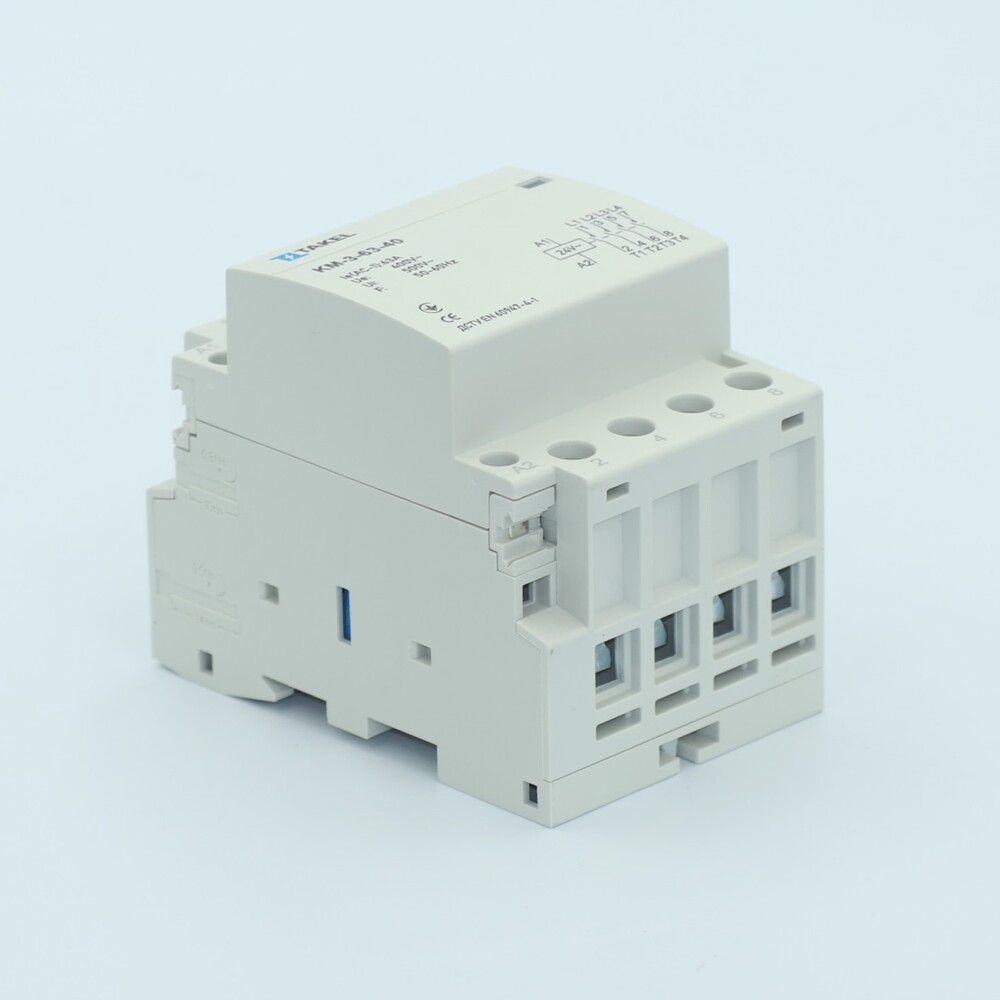 Контактор модульний КМ-3-63-40 63А 4NO 24В AC TAKEL 2 Контактор модульний КМ-3-63-40 63А 4NO 24В AC TAKEL - Зображення 2