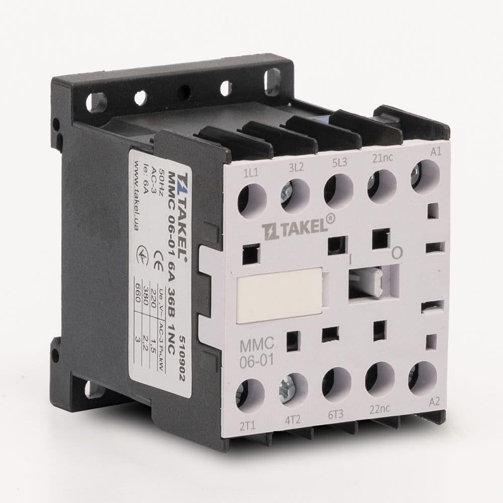 Контактор MMC 06-01 6А 36В 1NC TAKEL 1 Контактор MMC 06-01 6А 36В 1NC TAKEL