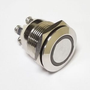 Кнопка металева КНМ-19-F20(S)-E 230V 1NO плоска (гвинтове з'єднання), червоний TAKEL