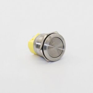 Кнопка металева КНМ-UL-22-FJ-Z 1NO1NC плоска з фіксацією 5A TAKEL
