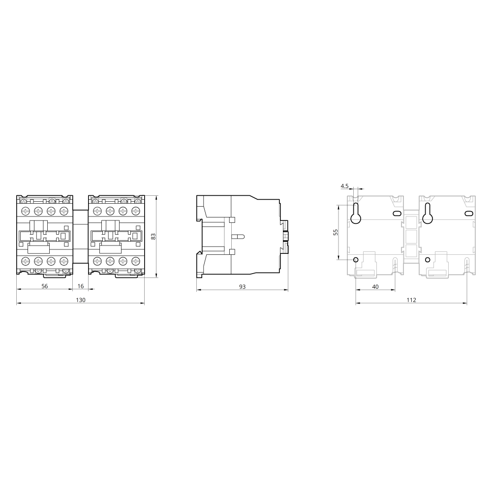 Контактор КМІr 2x2-32-10 32А 230В 2NO реверс TAKEL 3 Контактор КМІr 2x2-32-10 32А 230В 2NO реверс TAKEL - Зображення 3